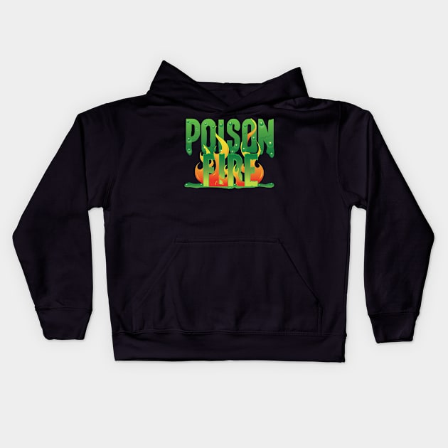 PoisonFire (PoiFi) Typhography Kids Hoodie by Allenroom